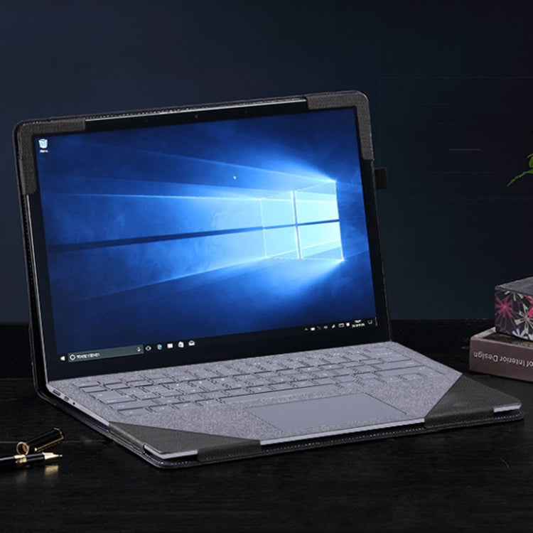 Hjemix | 13,5 tommers multifunksjonell PU-læremappe for Microsoft Surface Laptop 1/2/3/4 (Blå)