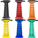 Hjemix | Utendørs bærbar lotus hevet sammenleggbart teleskopisk krakk (Svart)