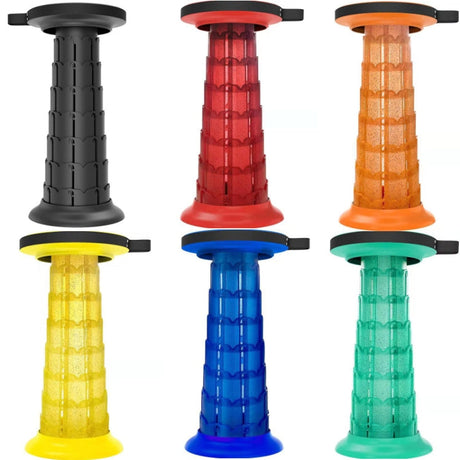 Hjemix | Utendørs bærbar lotus hevet sammenleggbart teleskopisk krakk (Svart)