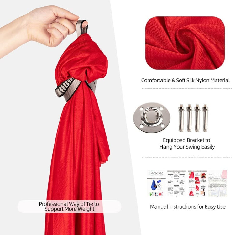 Hjemix | Barn Elastisk Hengekøye Innendørs Utendørs Sving, Størrelse: 1.5x2.8m (Rød)