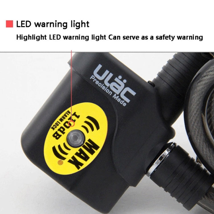 Hjemix | ULAC AL-3P Sykkelalarm Kabel Lås Terrengsykkel Lås Sykkeltilbehør