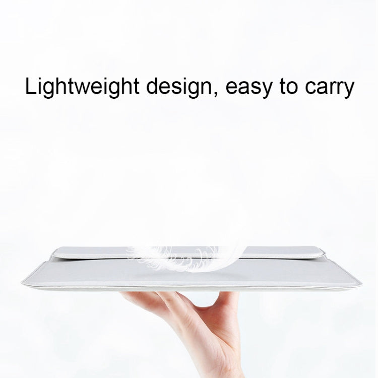 Hjemix | PU08DZ Lær Laptop Innvendig Romveske med Stativfunksjon, Størrelse: 14.1-15.4 Tommer (Sapphire Blue)