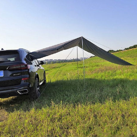 Hjemix | Utendørs-Piknik-Camping Telt Ved Siden Av Bilen Vanntett Kalesje 300x150cm (Mørk Grå)