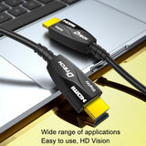 Hjemix | DTECH HDMI 2.0 Versjon Fiber Optisk Kabel 4K 60Hz Storskjerm TV Ingeniørkablering, Lengde: 10m