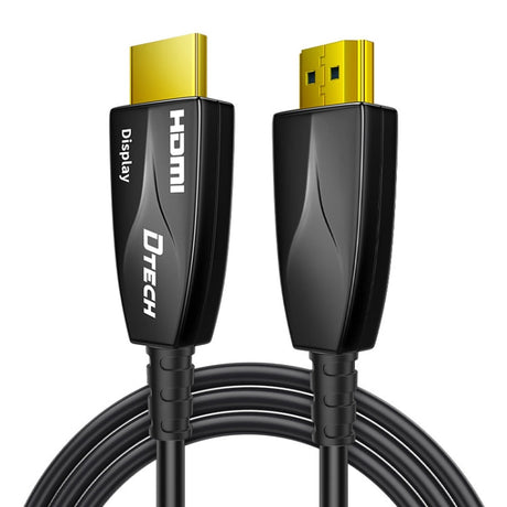 Hjemix | DTECH HDMI 2.0 Versjon Fiberoptisk Kabel 4K 60Hz Storskjerm-TV Ingeniørkabling, Lengde: 15m
