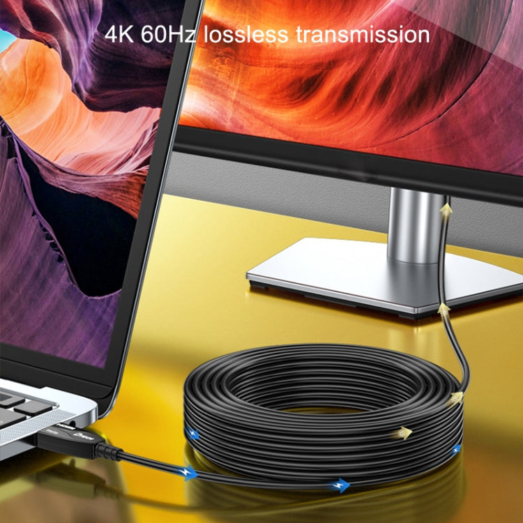Hjemix | DTECH HDMI 2.0 Versjon Fiberoptisk Kabel 4K 60Hz Storskjerm-TV Ingeniørkabling, Lengde: 15m