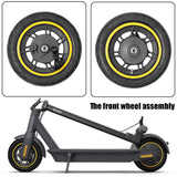 Hjemix | 10 Tommers Elektrisk Scooter Frontdekk Uten Slange for Ninebot MAX G30 (Gul)