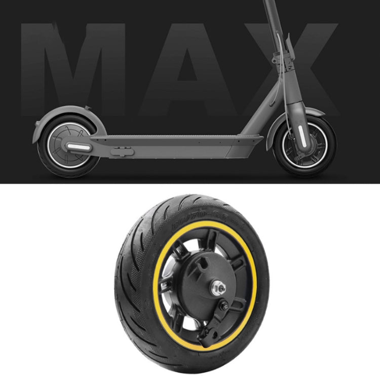Hjemix | 10 Tommers Elektrisk Scooter Frontdekk Uten Slange for Ninebot MAX G30 (Gul)
