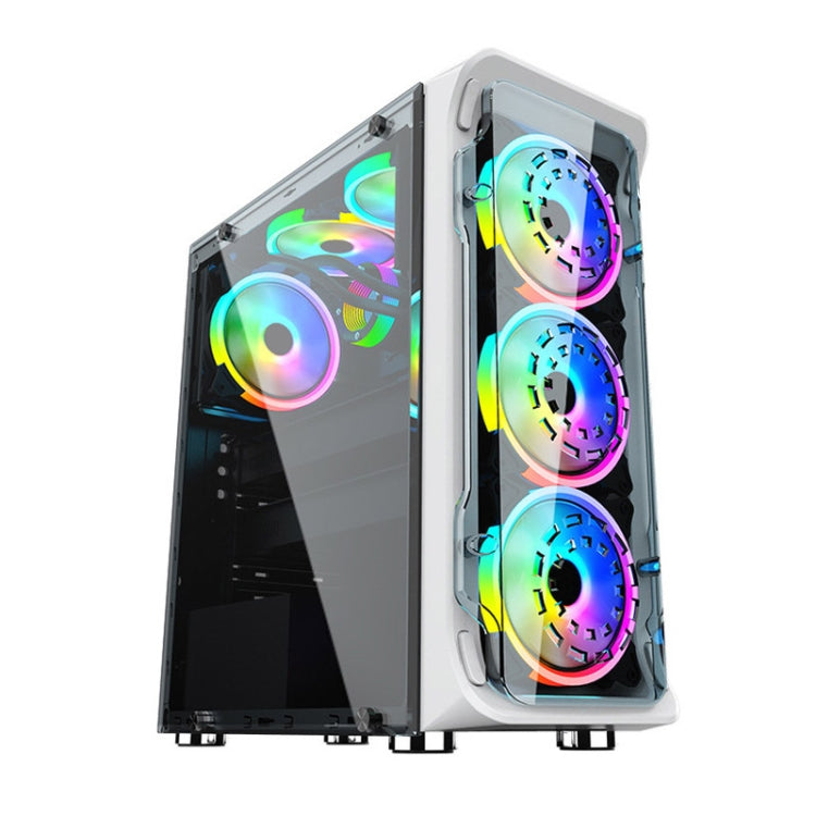 Hjemix | Datamaskin CPU RGB glødende radiator 8 vifter + fjernkontroll