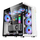 Hjemix | Datamaskin CPU RGB glødende radiator 8 vifter + fjernkontroll
