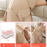 Hjemix | Sammenleggbar Fotbadbøtte Kne Fotbad Bærbar Badsekk for Reise Camping (Grå Rosa)