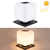 Hjemix | 003 Solar Square Utendørs Postbelysning LED Vanntett Vegglamper, Størrelse: 30cm (Varmt Lys)