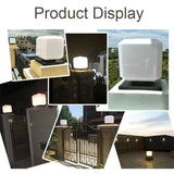 Hjemix | 003 Solar Square Utendørs Postbelysning LED Vanntett Vegglamper, Størrelse: 30cm (Varmt Lys)