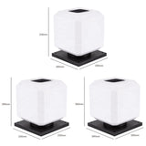 Hjemix | 003 Solar Square Ute Stolpe Lys LED Vanntett Vegglamper, Størrelse: 20cm (Hvit Lys)