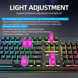 Hjemix | Attack Shark T3RGB RGB Belyst Trådløst Tastatur og Mus Sett (Svart)