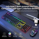 Hjemix | Attack Shark T3RGB RGB Belyst Trådløst Tastatur og Mus Sett (Svart)