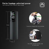 Hjemix | AP-04 Trådløs Elektrisk Luftpumpe Med LCD Skjerm For Fotball Basketball (Svart)