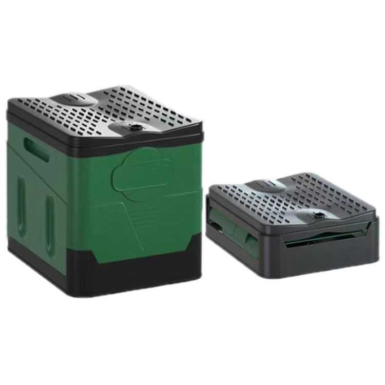 Hjemix | Automatisk sammenleggbart bærbart toalett utendørs nødmobiltoalett (Hærsgrønn)