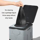 Hjemix | Auto Folding Portable Toilet Outdoor Emergency Mobile Toilet (Mørk Grå)