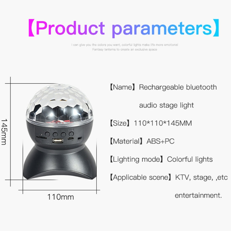 Hjemix | Hjem LED Magisk Ball Lamper Bounce Ambient Lamper Rom Lyd Lamper Kuler, Farge: Ladingsmodul Svart (RGB Farget 5W)