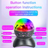 Hjemix | Hjem LED Magisk Ball Lamper Bounce Ambient Lamper Rom Lyd Lamper Kuler, Farge: Ladingsmodul Svart (RGB Farget 5W)