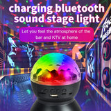 Hjemix | Hjem LED Magisk Ball Lamper Bounce Ambient Lamper Rom Lyd Lamper Kuler, Farge: Ladingsmodul Svart (RGB Farget 5W)
