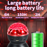 Hjemix | Hjem LED Magisk Ball Lamper Bounce Ambient Lamper Rom Lyd Lamper Kuler, Farge: Ladingsmodul Svart (RGB Farget 5W)