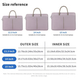 Hjemix | 14 -14.6 Tommer Oxford Stoff Laptop Bag for Menn og Kvinner Dokumentveske med PU Håndtak (Grå Grønn)