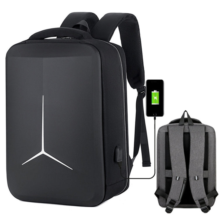 Hjemix | 15 Tommers Multifunksjonell Vanntett Forretningssport Laptop Ryggsekk med USB-port (Svart)