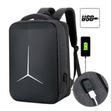 Hjemix | 15 Tommers Multifunksjonell Vanntett Forretningssport Laptop Ryggsekk med USB-port (Svart)