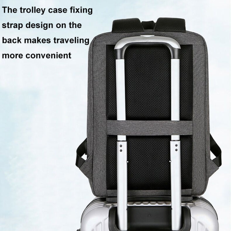 Hjemix | 15 Tommers Multifunksjonell Vanntett Forretningssport Laptop Ryggsekk med USB-port (Svart)