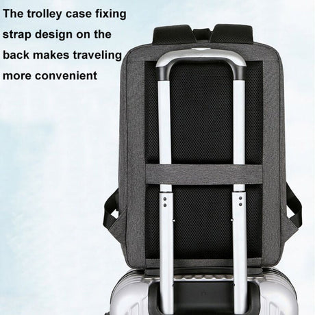 Hjemix | 15 Tommers Multifunksjonell Vanntett Forretningssport Laptop Ryggsekk med USB-port (Svart)