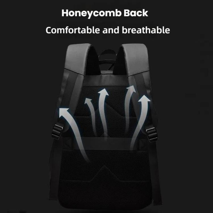 Hjemix | WEPOEWR Herre 14-tommers laptopryggsekk Vanntett stor kapasitet forretningspendler ryggsekk (Svart)