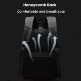 Hjemix | WEPOEWR Herre 14-tommers laptopryggsekk Vanntett stor kapasitet forretningspendler ryggsekk (Svart)