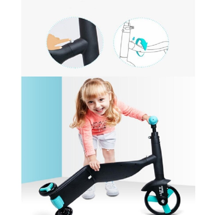 Hjemix | nadle Sammenleggbar Trehjuls Tre-modus Balansesykkel Barn Scooter (Blå)