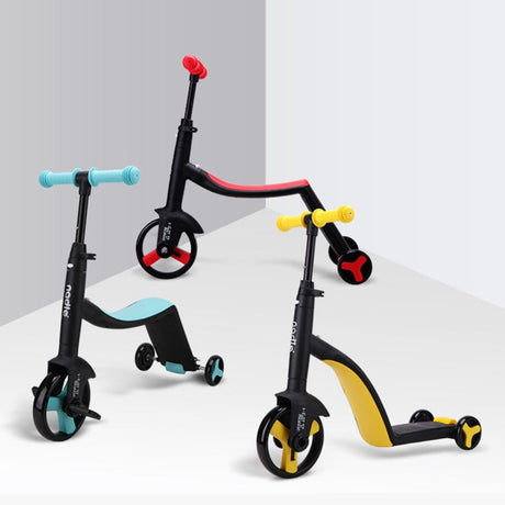 Hjemix | nadle Sammenleggbar Trehjuls Tre-modus Balansesykkel Barn Scooter (Blå)
