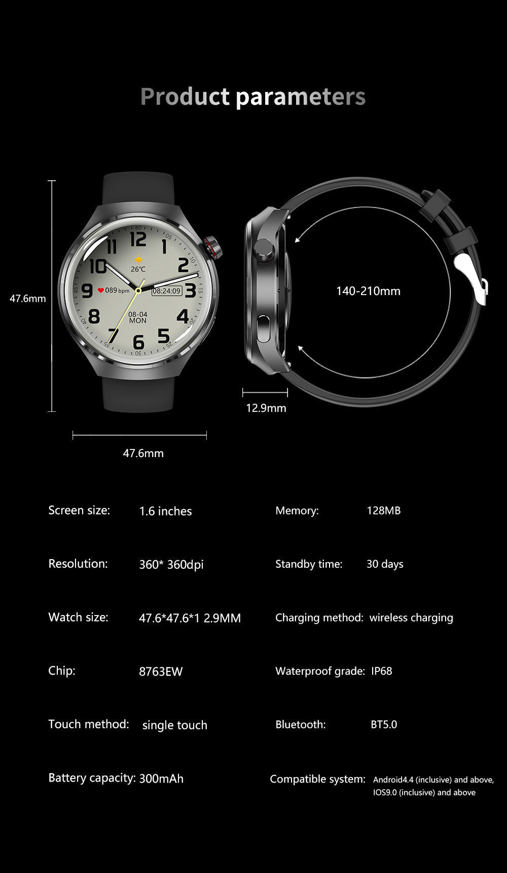 Hjemix | Gt4 Pro Smartwatch For Menn: Ip68 Nfc Gps Tracker, Amoled 360*360 Hd-Skjerm, Hjertefrekvens, Bluetooth-Samtale Begrenset Utgave