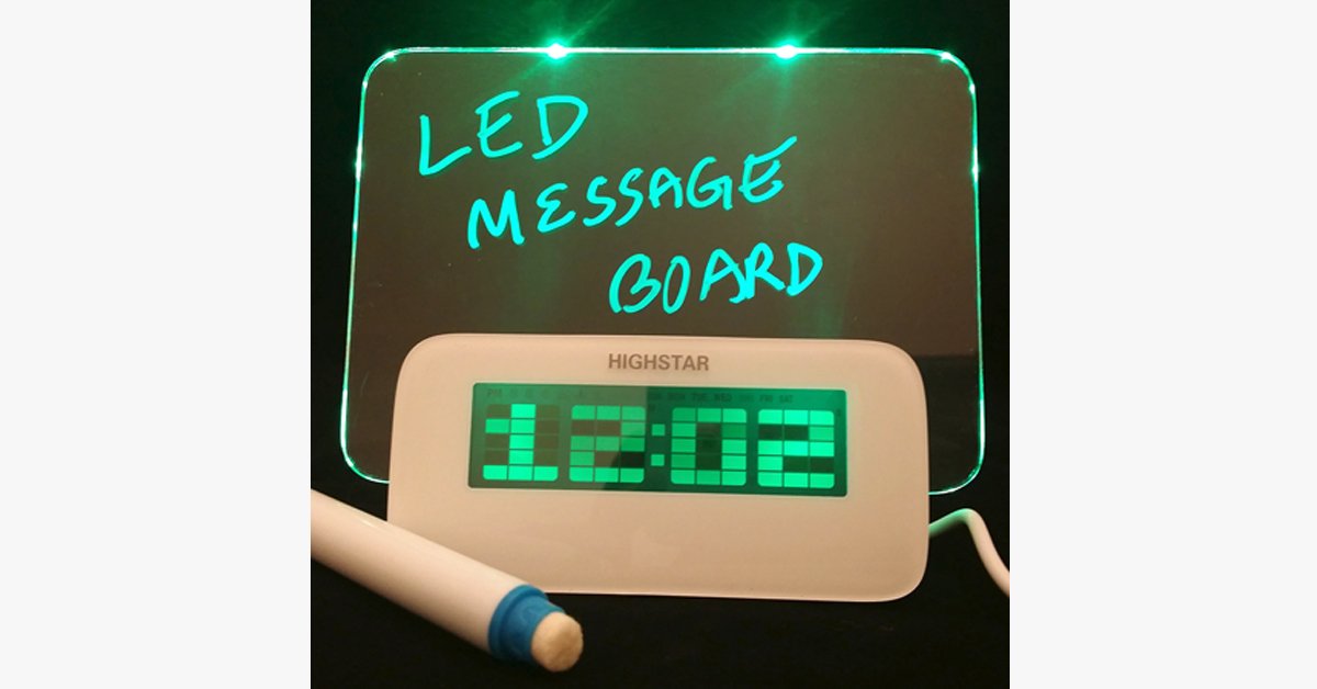 Hjemix | LED meldingsbord digital klokke – Legg til et eksklusivt preg i ditt sted