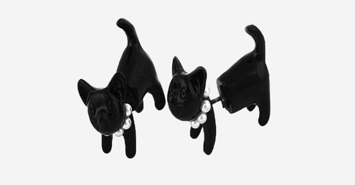 Hjemix | Vendbare Kattunger Stud Øredobber med Tredimensjonalt Design - Perfekt Gave til Alle Katteelskere!