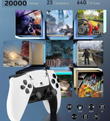 Mini Retro Spillkonsoll med 20 000 Klassiske Spill - 4K HD Utgang, Dobbelt Trådløse Kontrollere