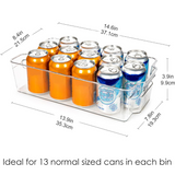 Hjemix | Gjennomsiktige Oppbevaringsbokser For Kjøleskap (4 Stykker) - Coolorganize