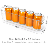 Hjemix | Gjennomsiktige Oppbevaringsbokser For Kjøleskap (4 Stykker) - Coolorganize