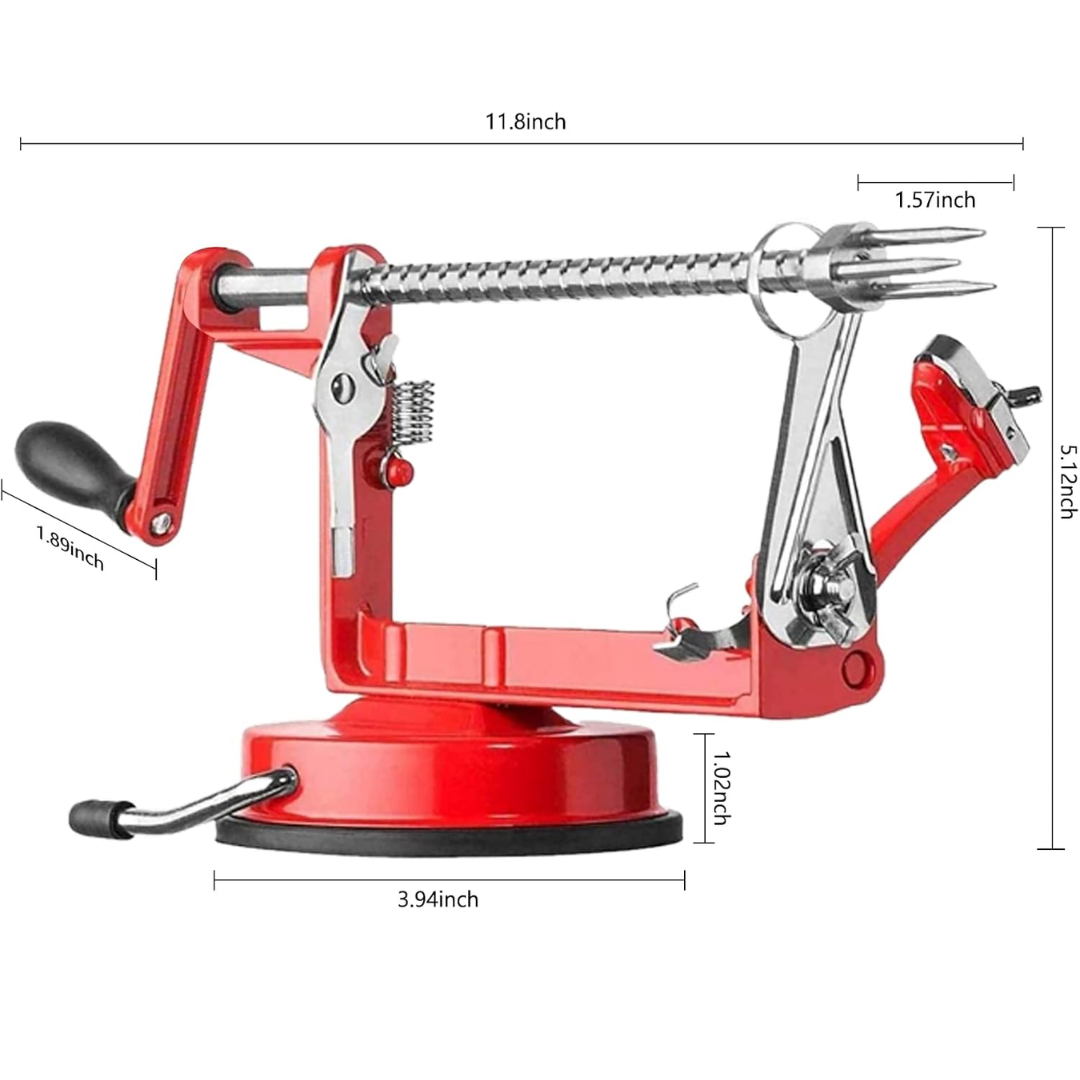 Hjemix | Eple Skreller & Skiver Med Sugekopp - Kjerneutskiller