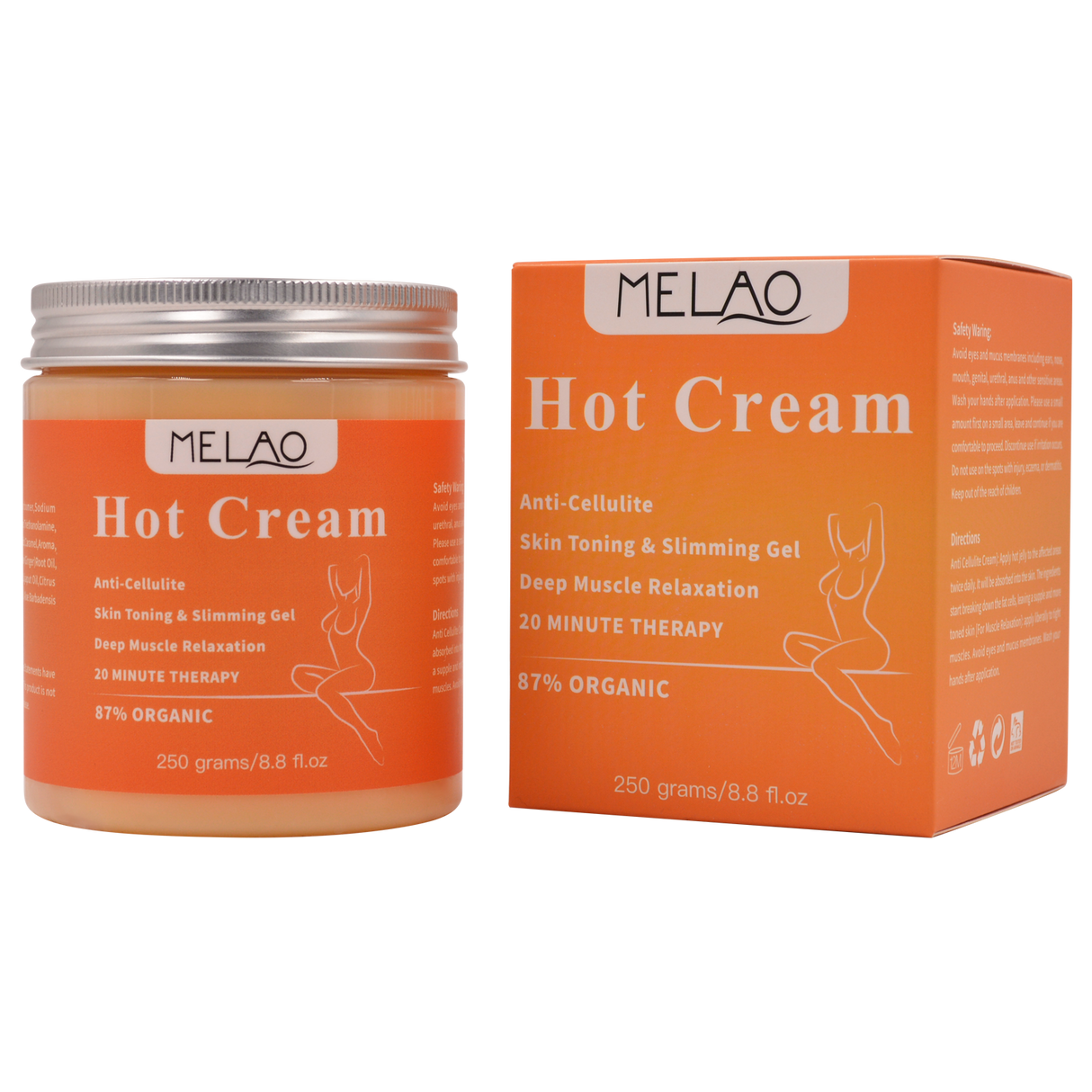 Hjemix | Ultimate Shape Cream – øker fettforbrenning – reduserer cellulitter – 500 ml – veggklokke