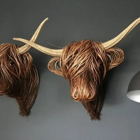 Hjemix | Nature'sCow - Håndlaget ku veggdekorasjon for naturinspirasjon rom