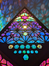 Hjemix | Glass-i-Blokk Stil LED Bordlampe - LumiAura