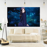 Hjemix | Lana Del Rey Plakat Tapestry Veggdekorasjon - Røyker - Estetisk Soverom eller Hjem Dekorasjon