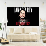 Hjemix | Lana Del Rey Plakat Tapestry Veggdekorasjon - Røyker - Estetisk Soverom eller Hjem Dekorasjon