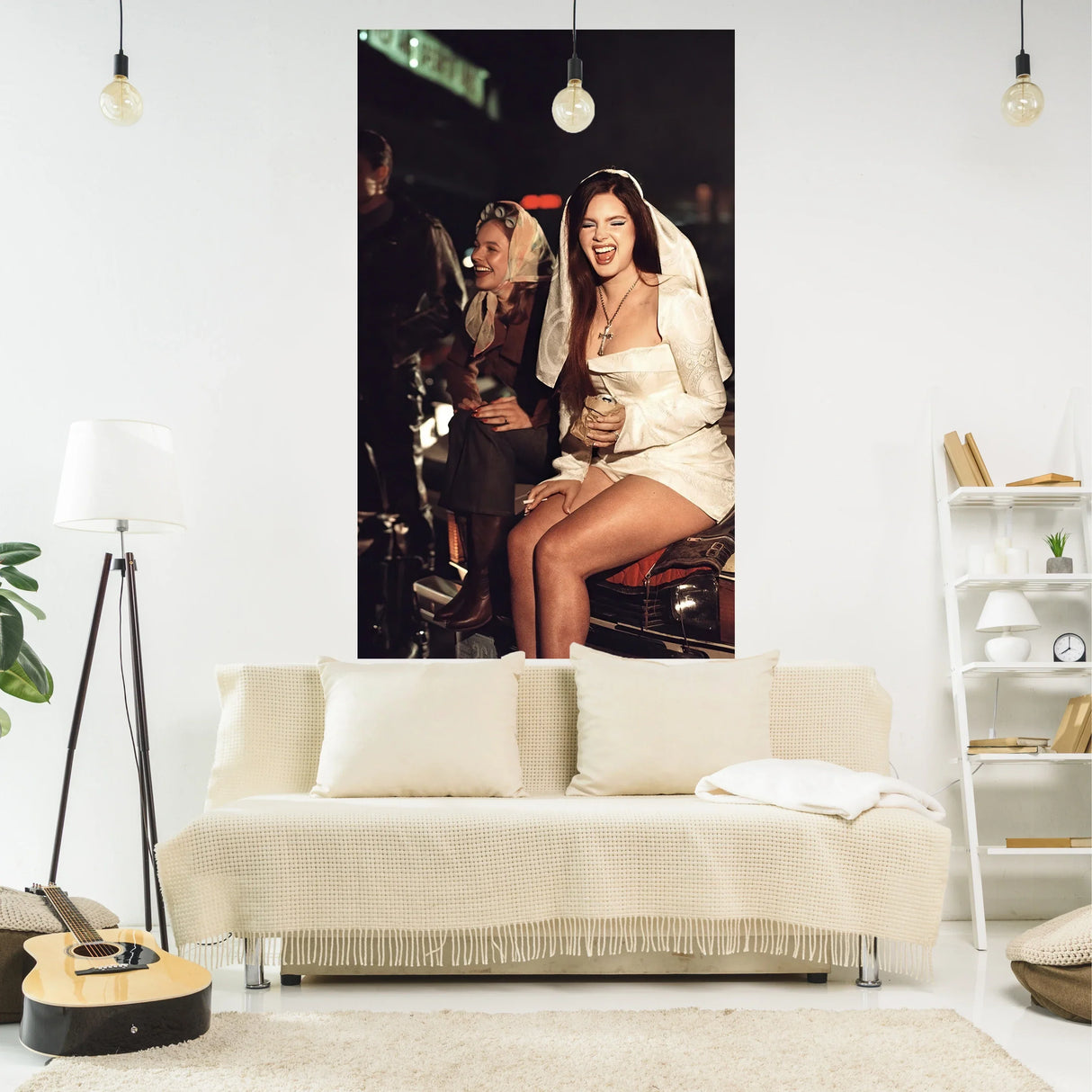 Hjemix | Lana Del Rey Plakat Tapestry Veggdekorasjon - Røyker - Estetisk Soverom eller Hjem Dekorasjon