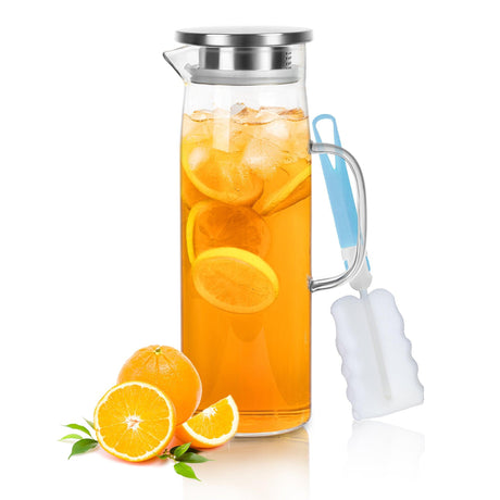 Hjemix | Sylinderformet varmebestandig glasskanne